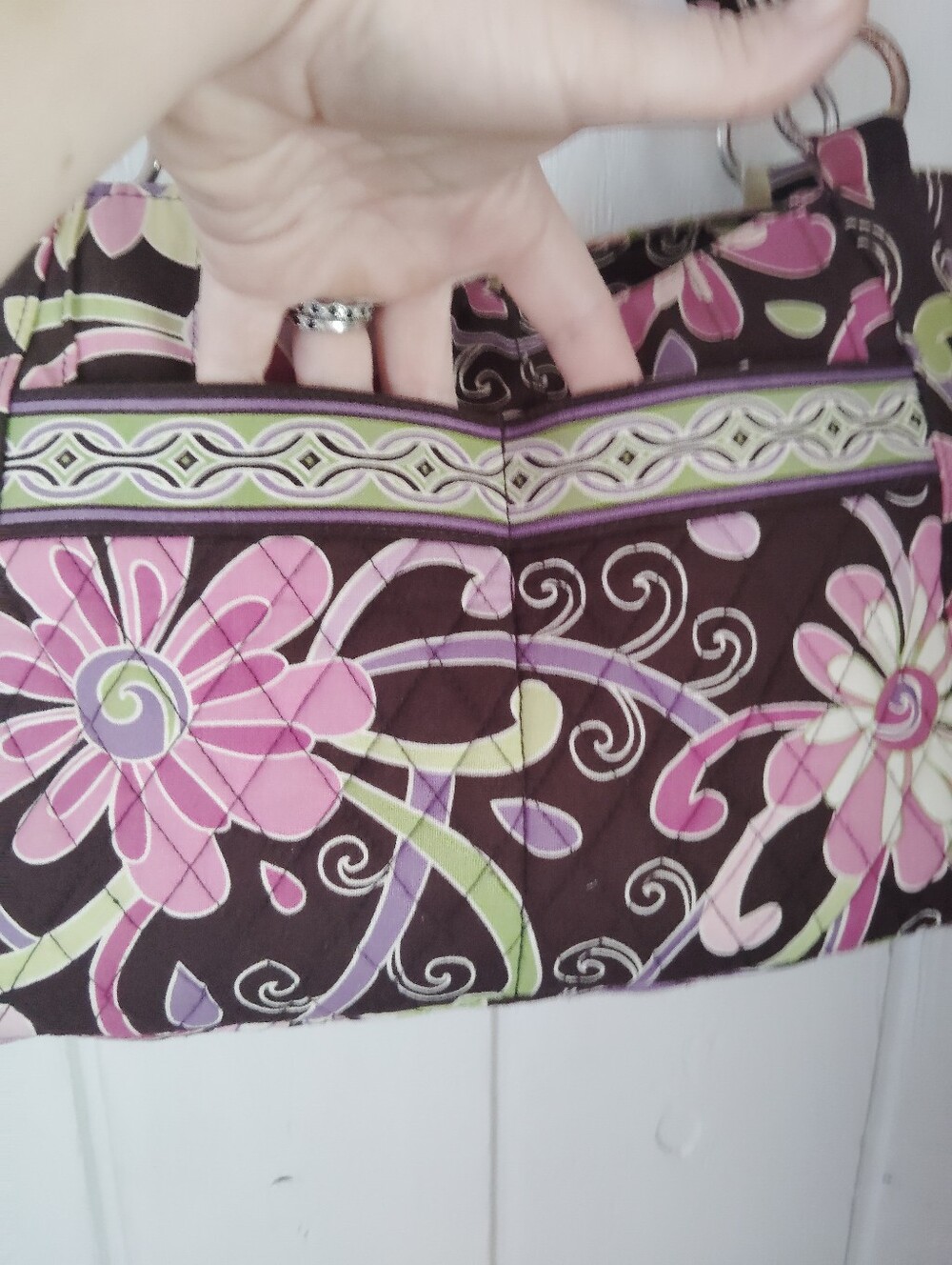 Vera Bradley Quilted Floral Shoulder Bag - Picture 7 of 11